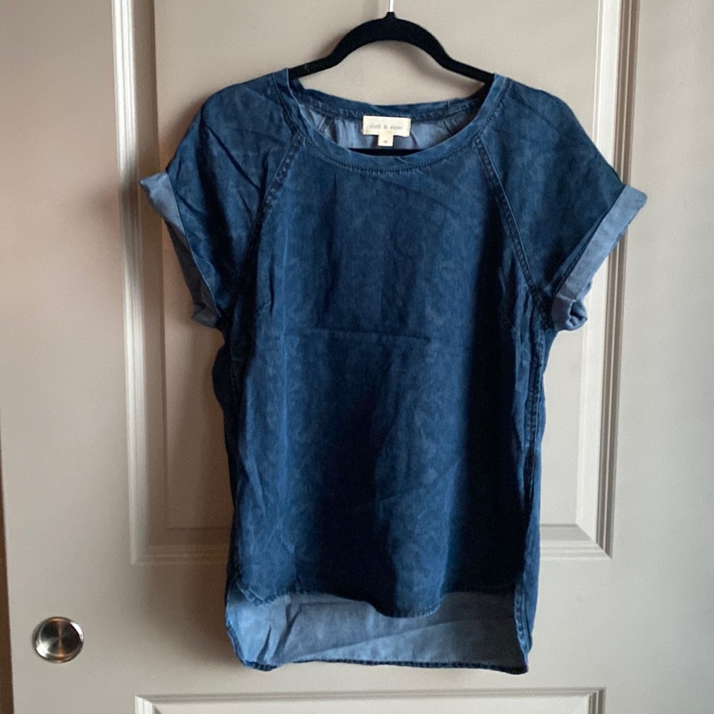 Anthropologie Cloth & Stone Ikat Tencel Top